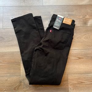 Womens Size 30 Levi’s Premium 724 High Rise Slim Straight Jeans Black